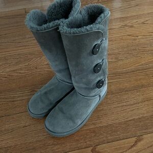 Women's UGG Bailey Button Tall Boots in Gray